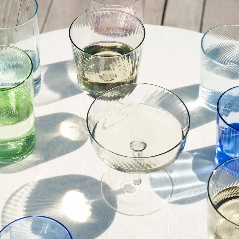 RAW Unique Swirl vannglass 30 cl, grønn