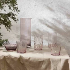 RAW Unique Swirl vannglass 30 cl, lyseblå