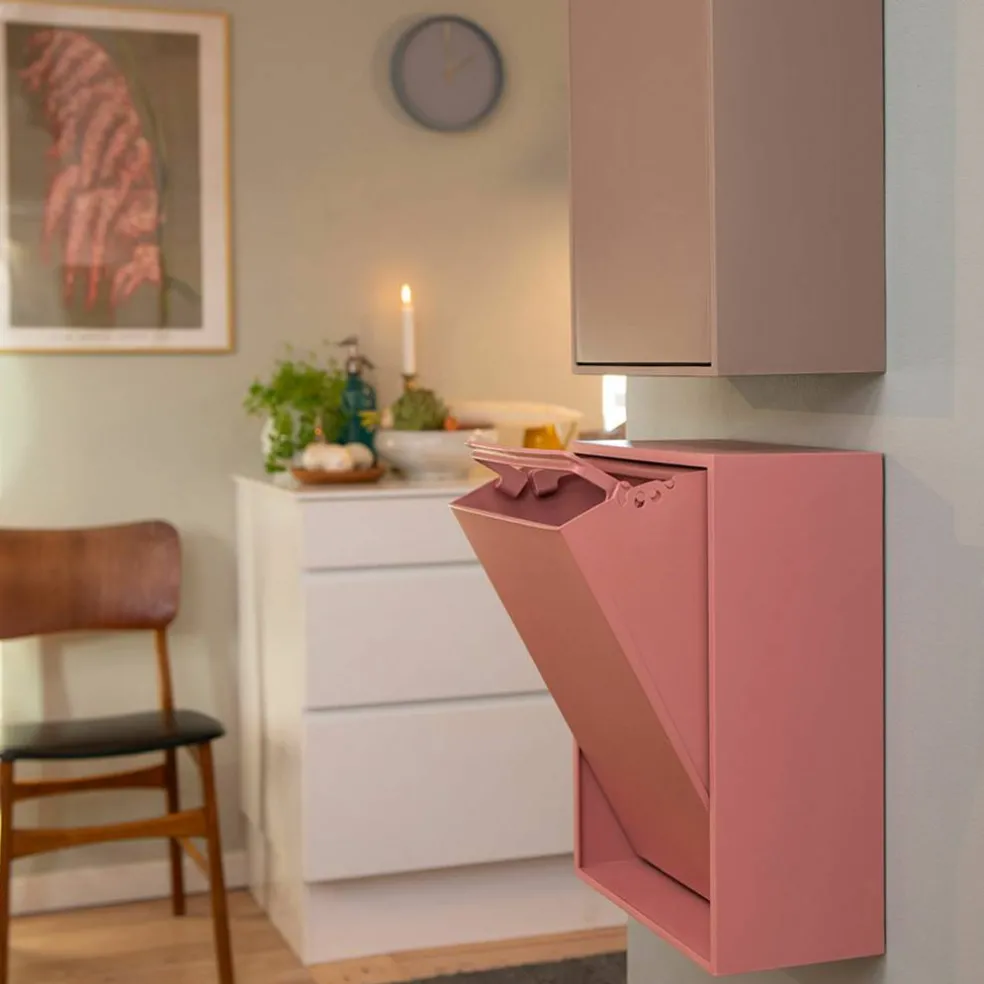 Recycling Box 12 liter, ash rose