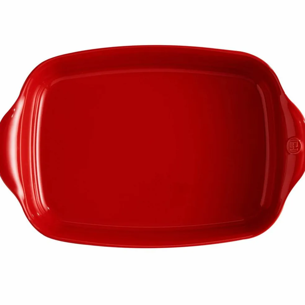 Rektangulær ovnsform (L) 4 liter, rød