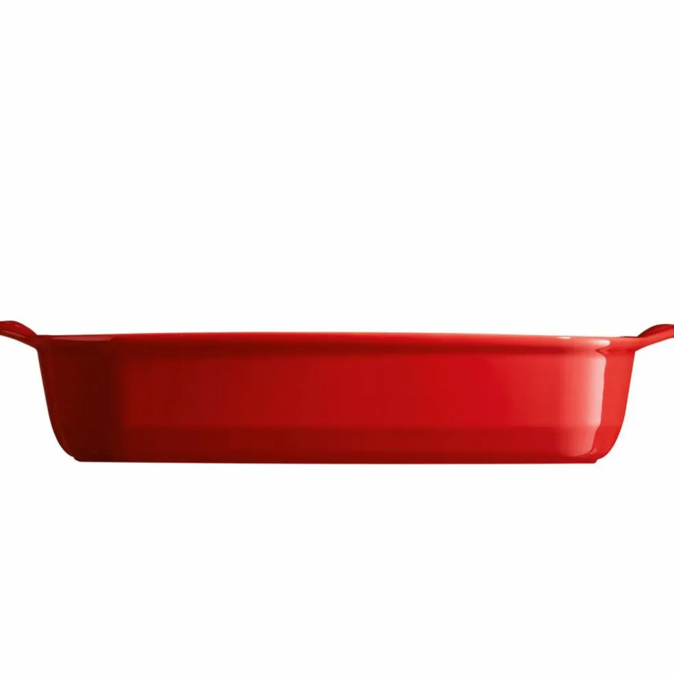 Rektangulær ovnsform (L) 4 liter, rød