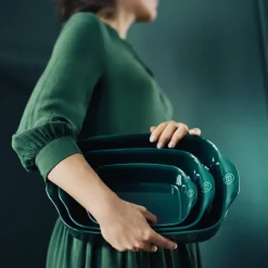 Rektangulær ovnsform (L) 4 liter, rød