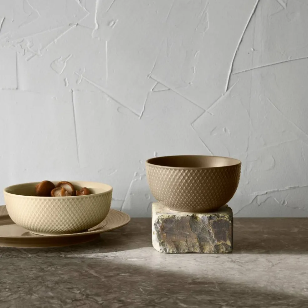 Rhombe Earth skål 13 cm, clay
