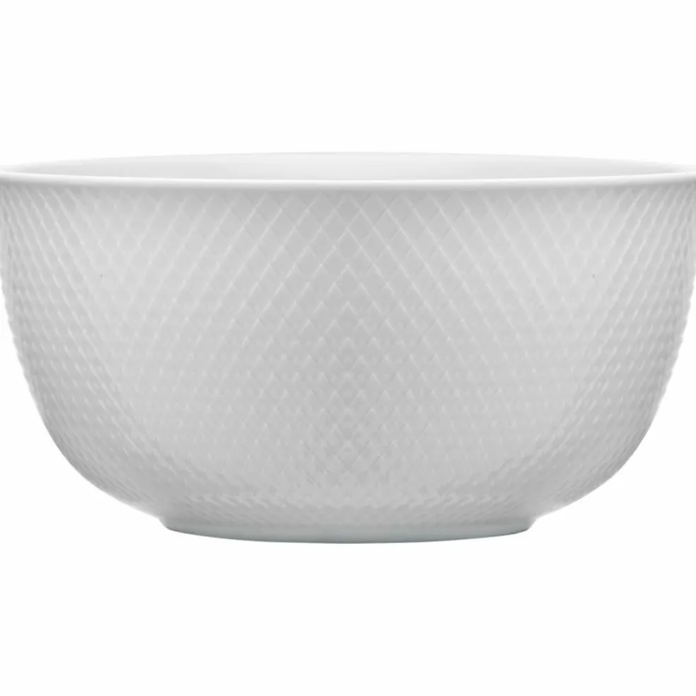Rhombe Serveringsbolle, hvit Ø17,5 cm