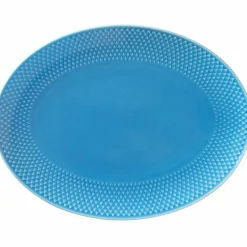 Rhombe serveringsfat Oval, blå
