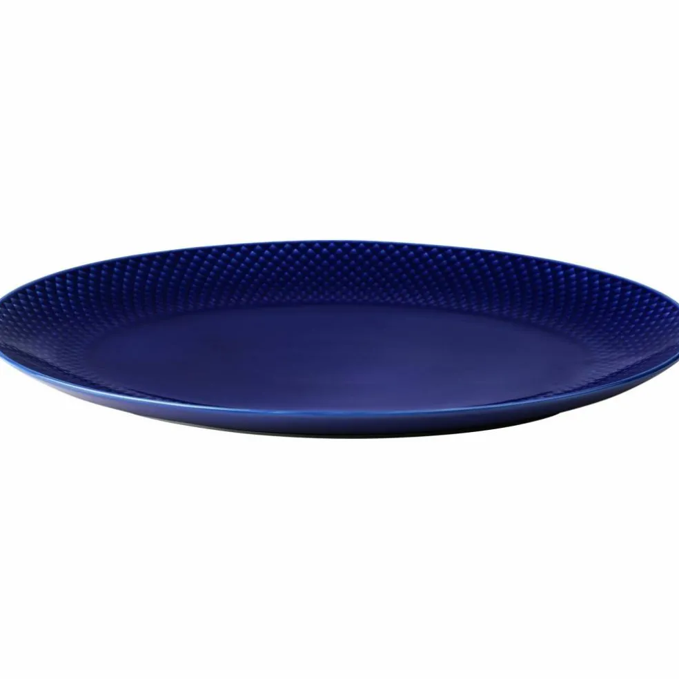 Rhombe Serveringsfat oval, mørkeblå