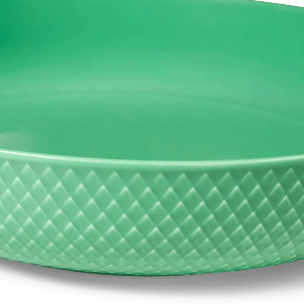 Rhombe serveringsskål Ø28 cm, grønn