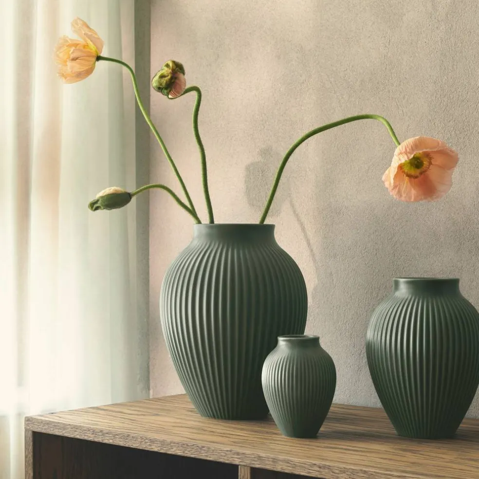 Ripple Celadon Vase 27 cm, grønn