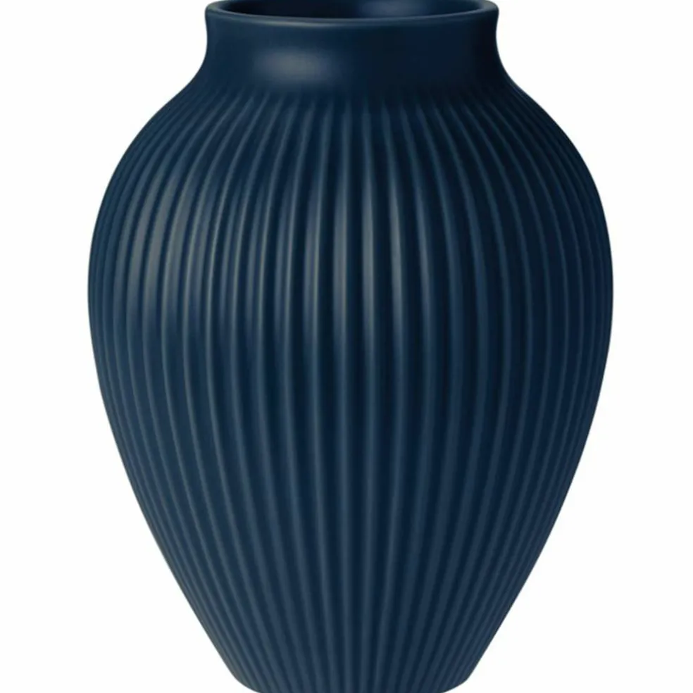 Ripple vase 20 cm, matt dark blue