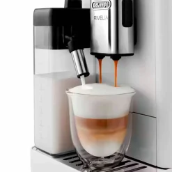 Rivelia Helautomatisk kaffemaskin, hvit & 2 stk kaffebønner DLSC600