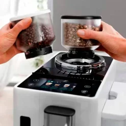 Rivelia Helautomatisk kaffemaskin, grå & 2 stk kaffebønner DLSC600