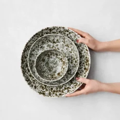 Rivoli salatskål Ø30 cm, green splatter