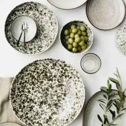 Rivoli serveringsskål Ø22,5, green splatter