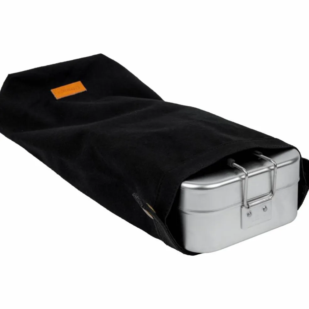 Roll top etui til matboks large, svart