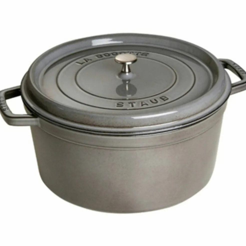 Rund Gryte 34 cm 12,6 liter Svart