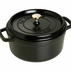 Rund Gryte 24 cm 3,8 liter Svart