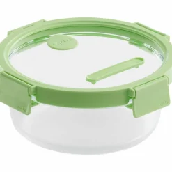 Rund matboks 950 ml, glass/grønn