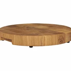 Rundt skjærebrett 25 cm, naturoljet eik