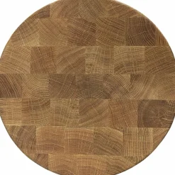 Rundt skjærebrett 25 cm, naturoljet eik