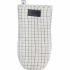Rutete grytevott, beige/svart
