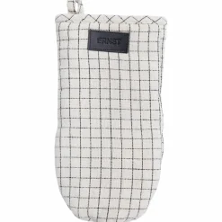 Rutete grytevott, beige/svart