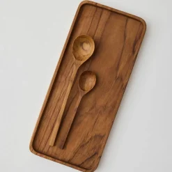 Salatsett skjeer, teak