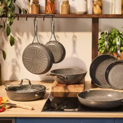 Salina serveringspanne med lokk 28 cm, aluminium