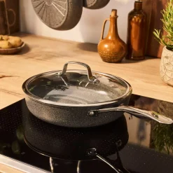 Salina traktørpanne med lokk 28 cm, aluminium