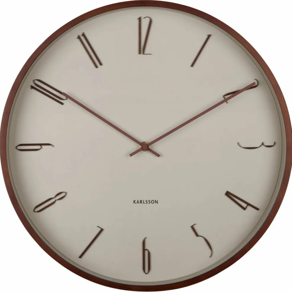 Scandia veggklokke 40 cm, warm grey