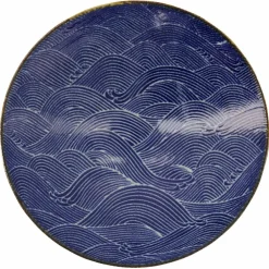 Seigaiha Blue skål, 24.5 cm