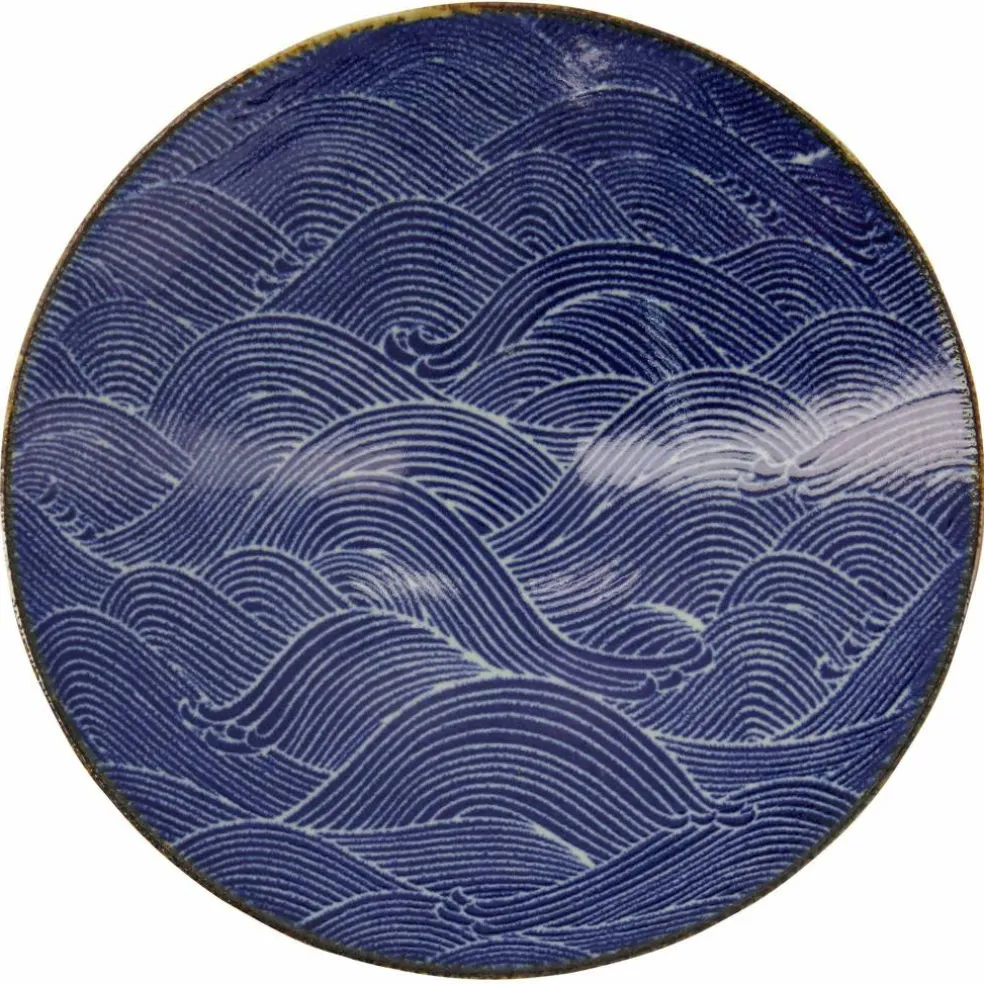 Seigaiha Blue skål, 24.5 cm