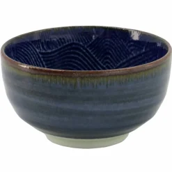 Seigaiha Blue skål, 13 cm