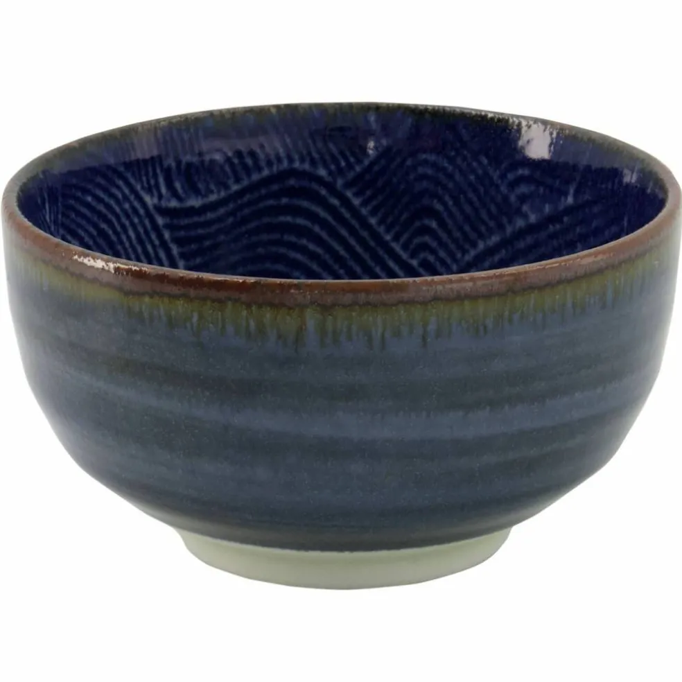 Seigaiha Blue skål, 13 cm
