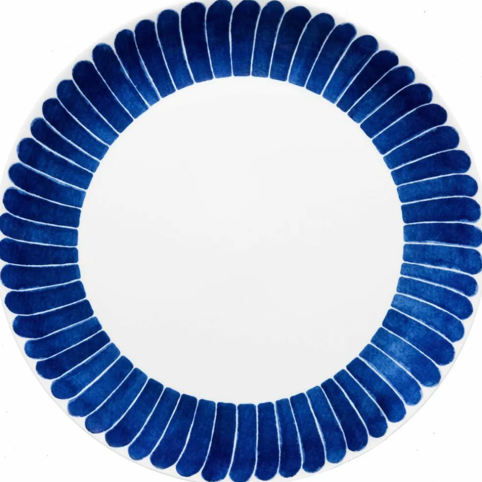 Selma tallerken, 24 cm, blå kant