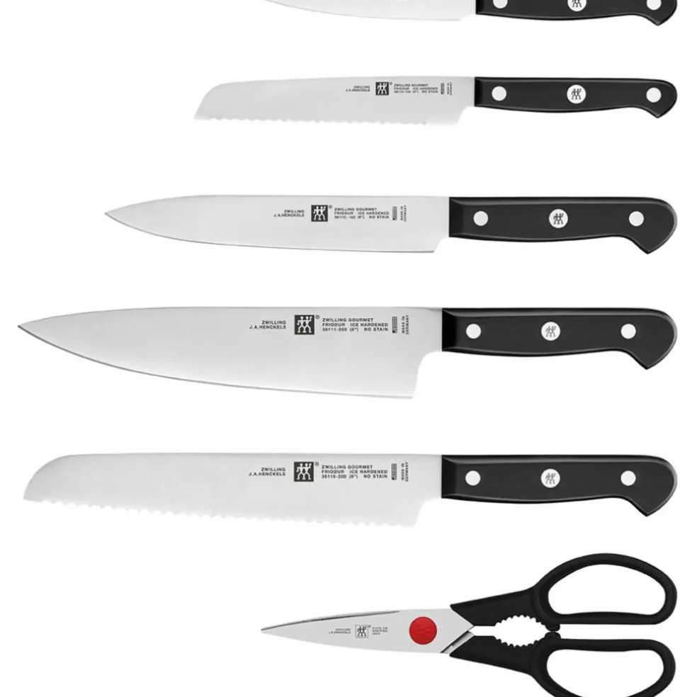 Selv-slipende knivblokk m. 7 deler