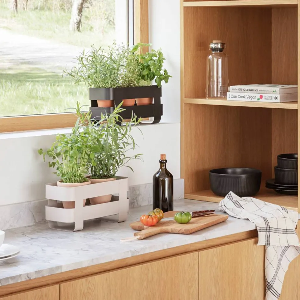 Selvvannende Herb Organiser stål, sand