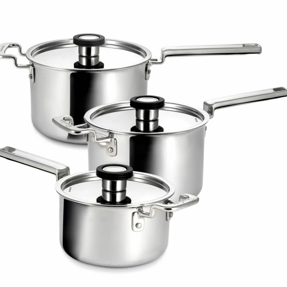316 Series kasserollesett 3 deler, rustfritt stål