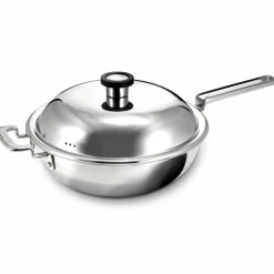 316 Series wok med lokk 22 cm, rustfritt stål
