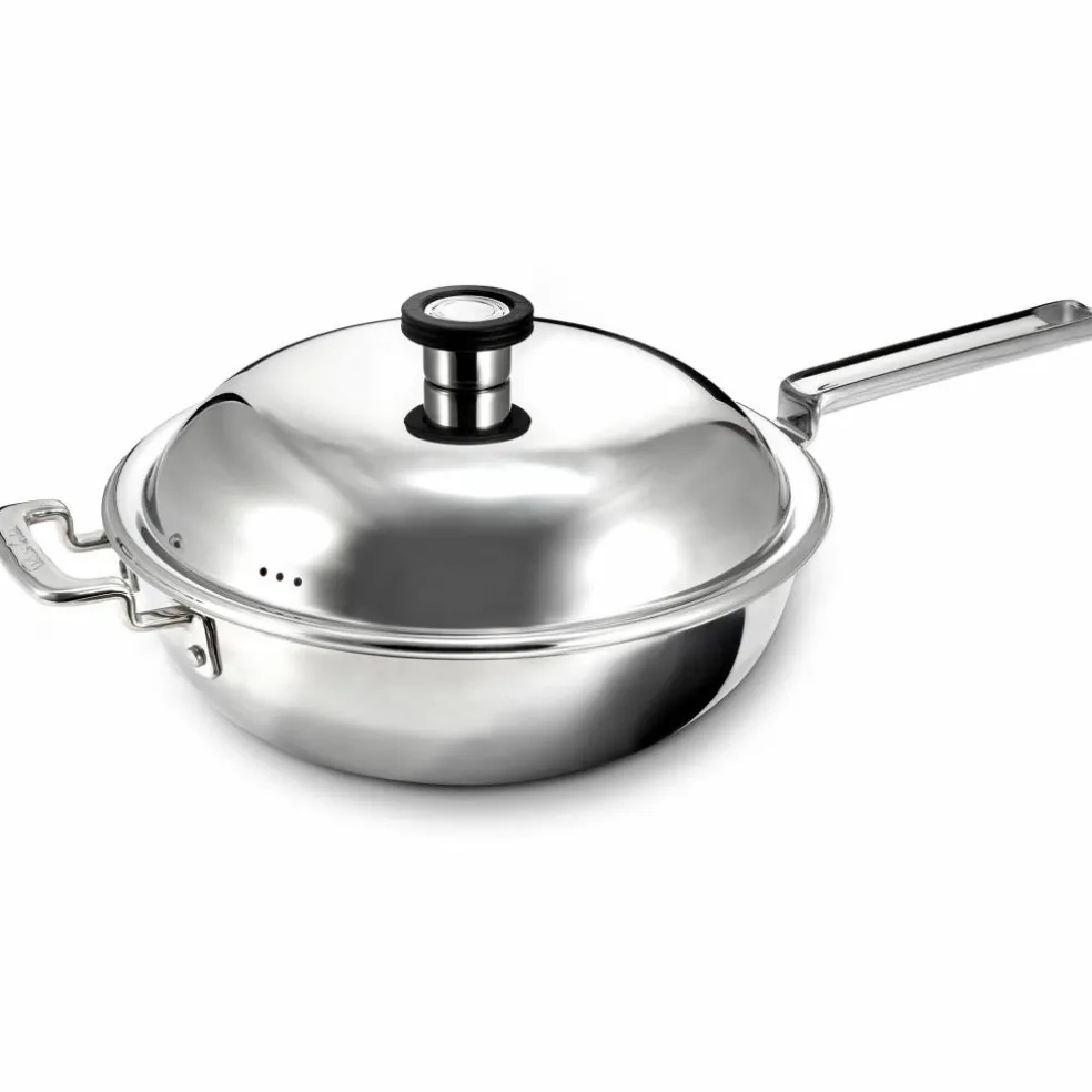 316 Series wok med lokk 22 cm, rustfritt stål
