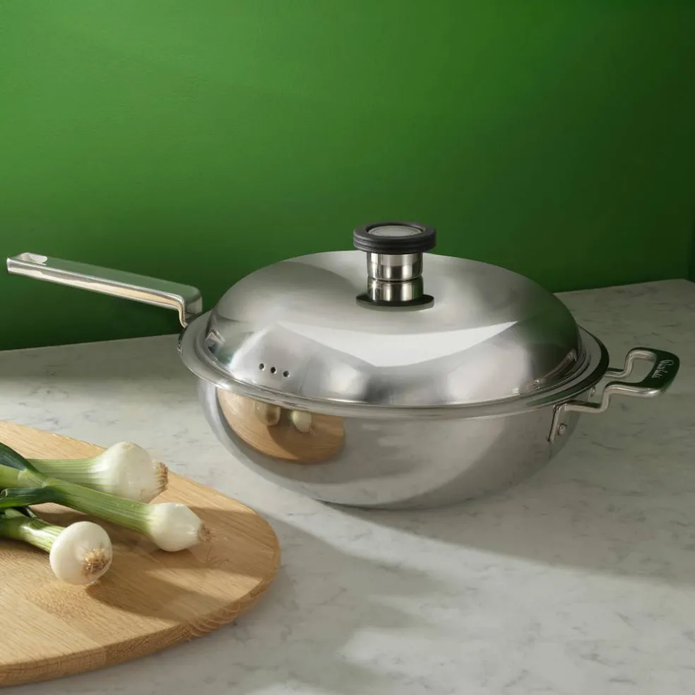 316 Series wok med lokk 22 cm, rustfritt stål