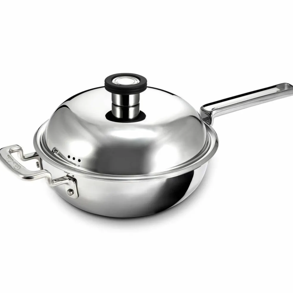 316 Series wok med lokk 28 cm, rustfritt stål