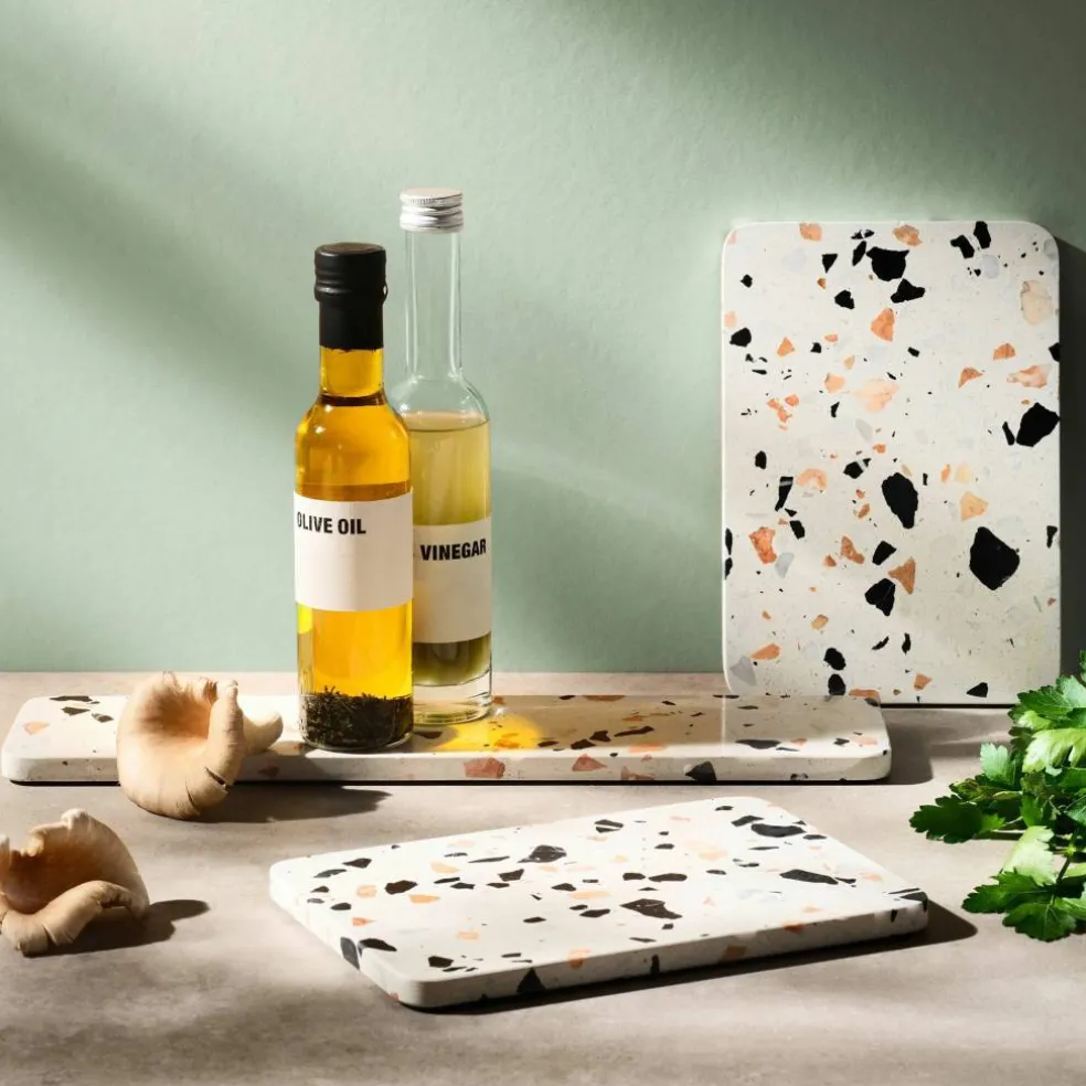 SERVE-IT serveringsfat 40 cm, hvit terrazzo