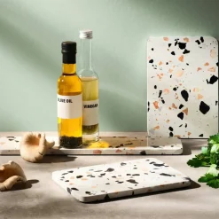 SERVE-IT serveringsfat 16 cm, hvit terrazzo