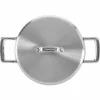 Serveringspanne med lokk 24 cm, rustfritt stål