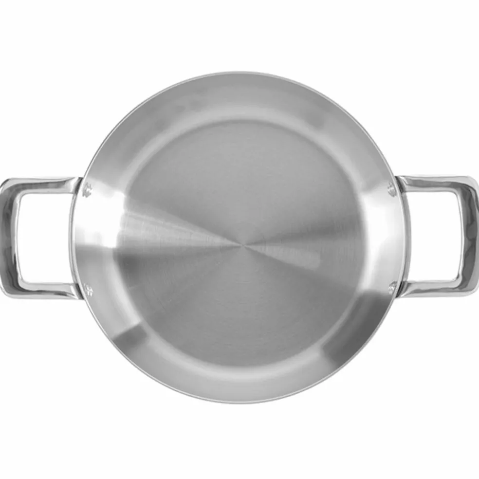 Serveringspanne med lokk 24 cm, rustfritt stål