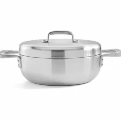 Serveringspanne med lokk 26 cm, rustfritt stål