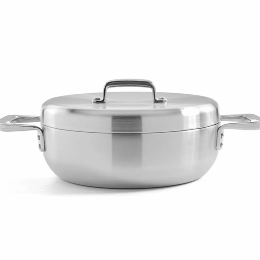 Serveringspanne med lokk 26 cm, rustfritt stål