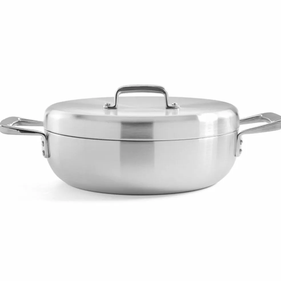 Serveringspanne med lokk 26 cm, rustfritt stål