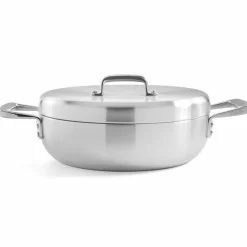 Serveringspanne med lokk 28 cm, rustfritt stål