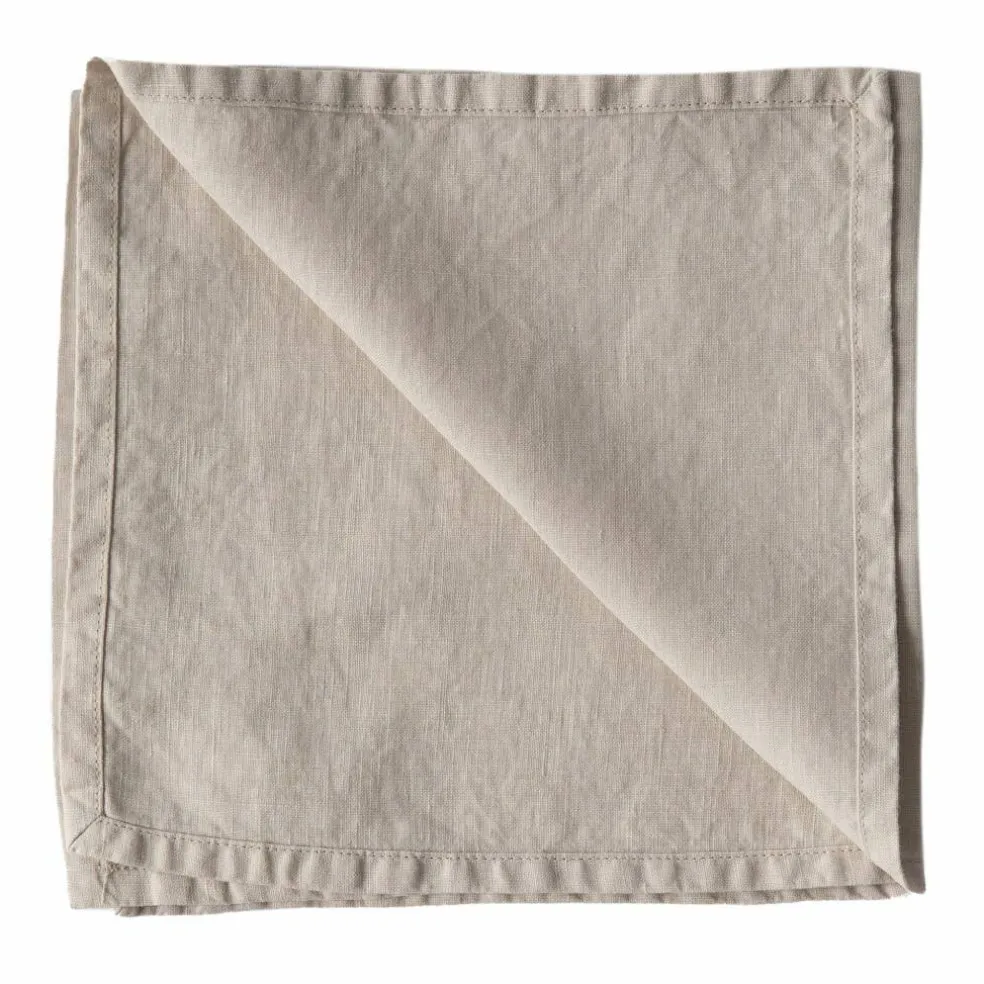 Serviett 45x45 cm, hazelnut stripe